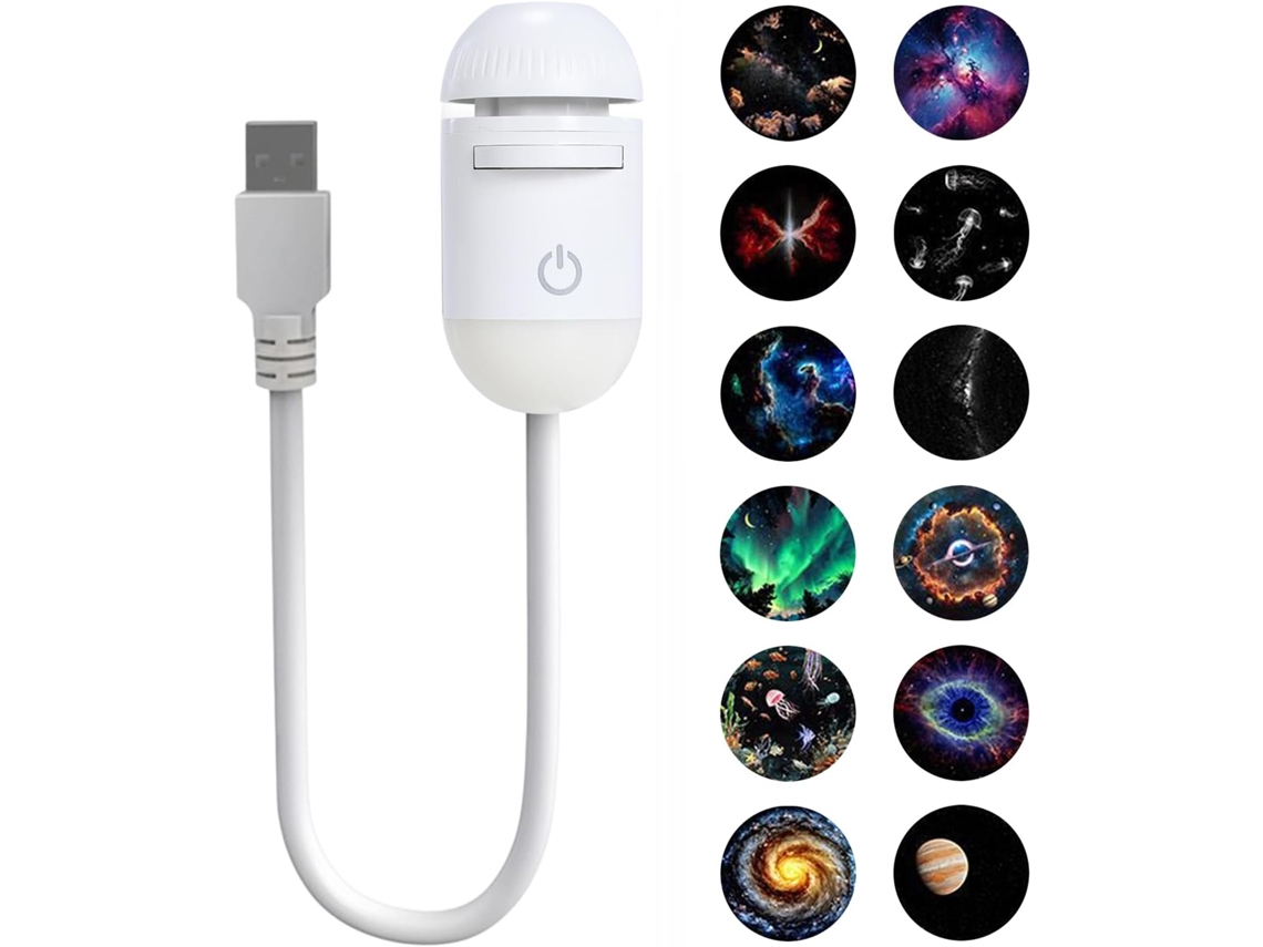 Mini Projetor De Luz Noturna Galáxia 2 Em 1, Céu Estrelado Usb Com
