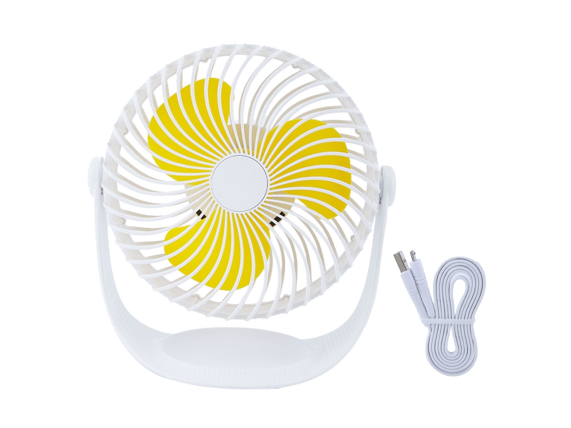 Vento Mini Usb Ajustável 7 Polegadas Mesa Branco