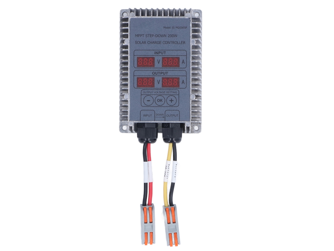 Controlador de Carga Solar Primerox Mppt Buck 10-30v 200w com Proteção