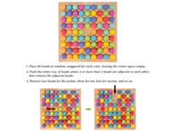 Jogo de Mesa de Madeira com Dados e Números S/MARCA