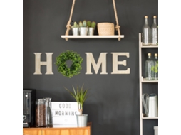 Placa Decorativa em Madeira para Quarto e Sala, Letra Home LAXISCREED
