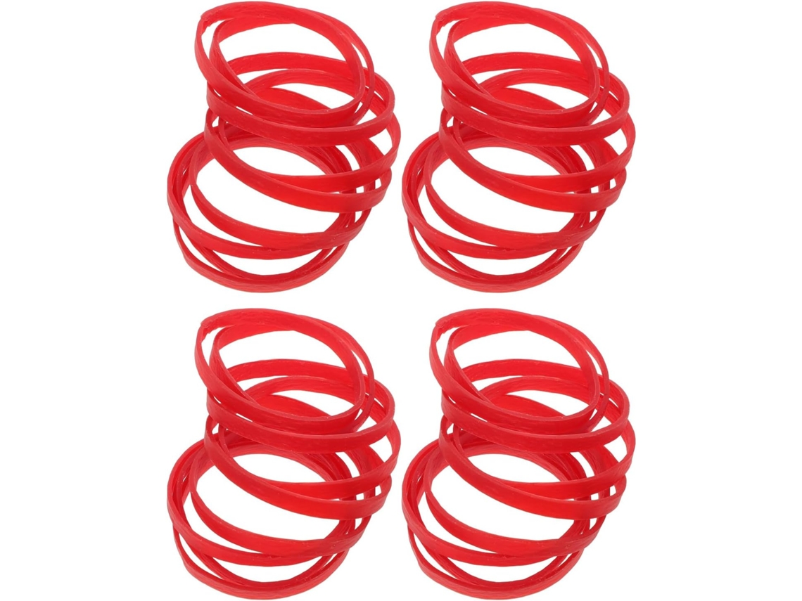 Elásticos multiuso Homoyoyo 500 de alta elasticidade nas cores vermelho e verde, ideais para projetos de colchas e pastas.