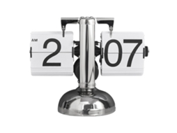 2026 Store Relógio de Mesa Retro Minimalista, Digital, Mecânico, com Base Individual, Branco