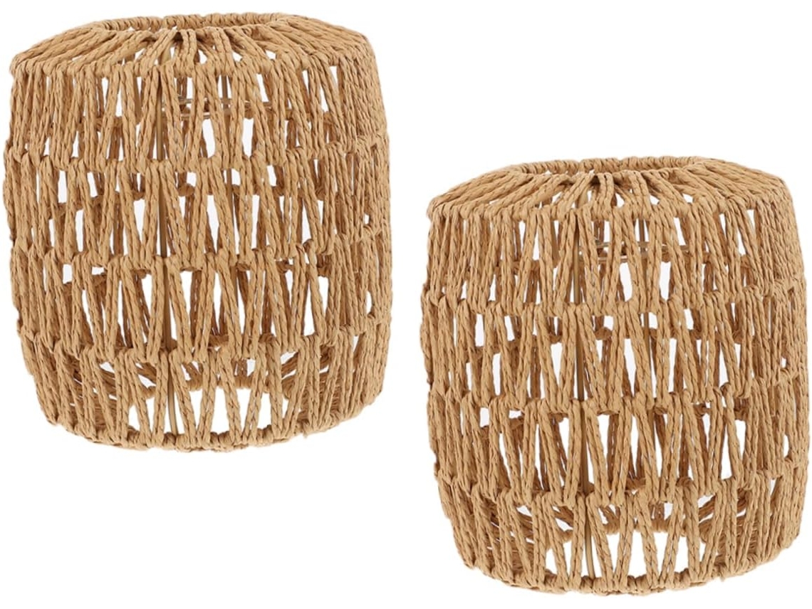 Luminária De Teto Moderna Em Rattan Trançado, Ideal Para A Sala De Estar.
