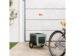 Vidaxl Reboque De Bicicleta P/ Animais Tecido Oxford/ferro Cinza/preto