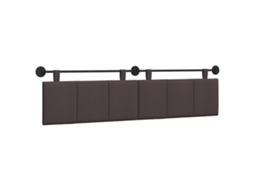 Conjunto 1 Cabeceira Suspensa Vidaxl Castanho Veludo (210 X 55 X 5 Cm)