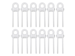 Mali 12pcs Travas de Segurança Infantil em Forma de U para Armários Gavetas Janelas Branco