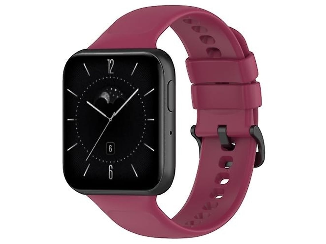 Pulseira De Relógio Lurelia Para Oppo Watch 3 Em Silicone Vinho Vermelho
