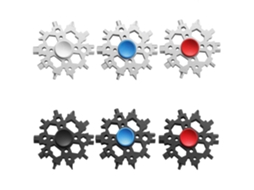 Chave De Fenda, Ferramenta Multifuncional 23 Em 1 Formato De Floco Neve, Fidget Spinner, Pacote Com 6 Unidades