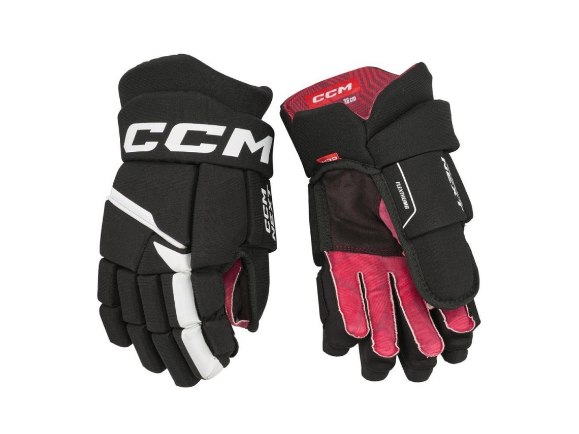 Ccm Next Jr Luvas De Hóquei (jr 12''/30 Cm, Preto/branco)