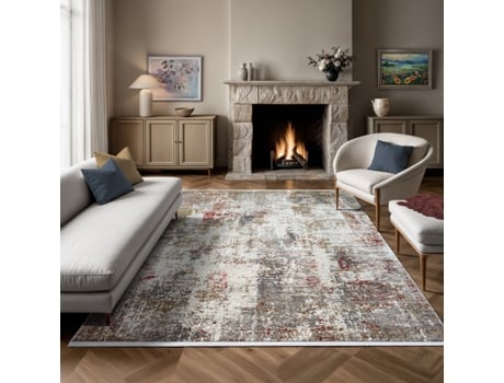 Tapete Fabia Luxo Moderno Macio, Multi Bege, 200 X 290 Cm