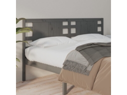 Vidaxl Cabeceira De Cama 126x4x100 Cm Pinho Maciço Cinzento