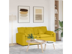 Vidaxl Sofá Modular Com Almofadas Amarelo