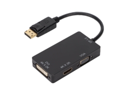 Cabo adaptador Lurelia DisplayPort para VGA, 4K, preto