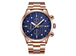 Relógio Masculino Ochstin 7245 com Pulseira de Aço e Quartzo Multifuncional Hengrongshen