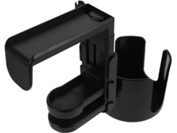 Suporte Giratório Para Fones De Ouvido E Organizador Mesa Tehaux, Em Abs Preto