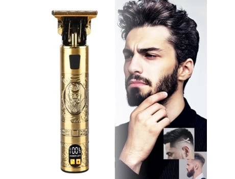Rasoir Elétrico Para Homens, Aparador De Barba, Cortador De Cabelo Profissional Sem Fio, Inteligente, Retro Dourado Para Crianças, Família, Salão De C