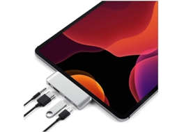 Adaptador Mobile Type C Pro Hub Usb C Pd Carregamento, 4k Hdmi, Usb 3.0, 3.5mm Fone Entrada, Compatível Ipad Pro 2018 Etc Branco Bestvite