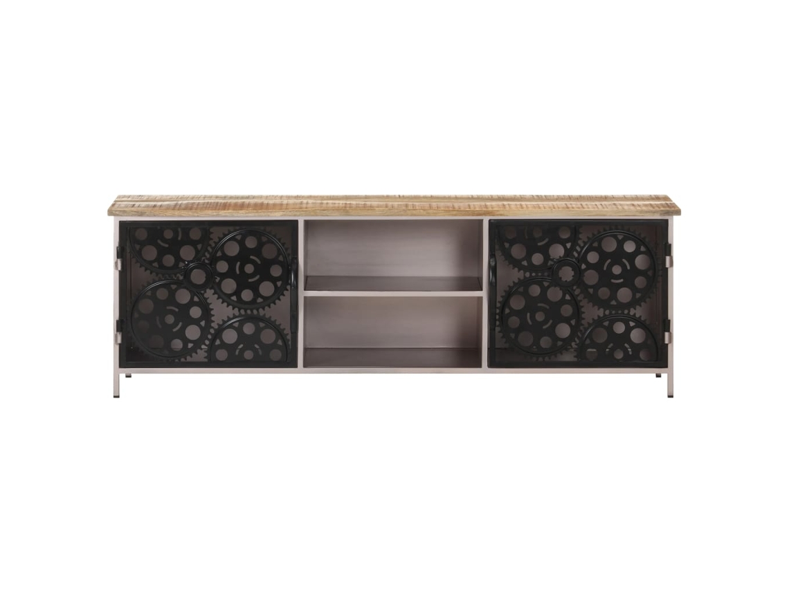 Móvel De Tv 120x30x40 Cm Madeira De Mangueira Áspera Lovely Home