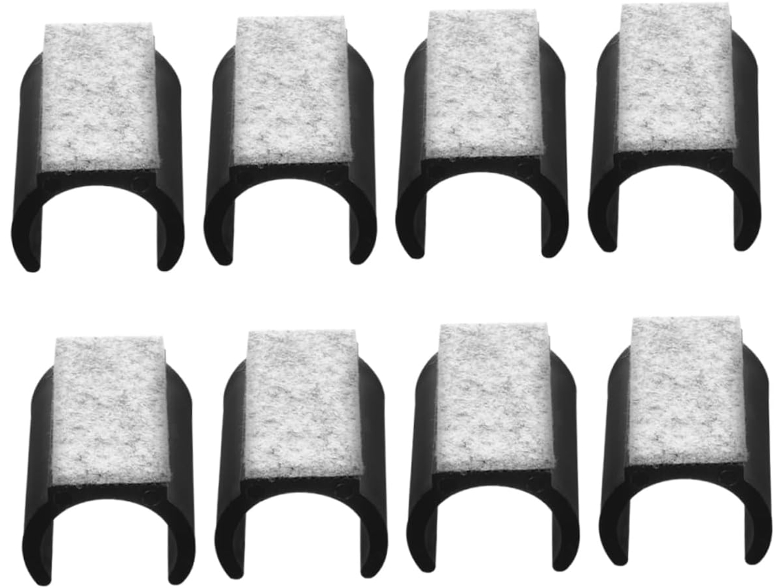 Conjunto De 8 Protetores Pés Cadeira Em Formato U Com Almofadas Feltro, Em Plástico, Para Móveis, Com Design