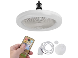 2026 ventiladores de Teto com Luz 30w Lâmpada Inteligente Ajustável E27 para Sala, Dormitório e Lar