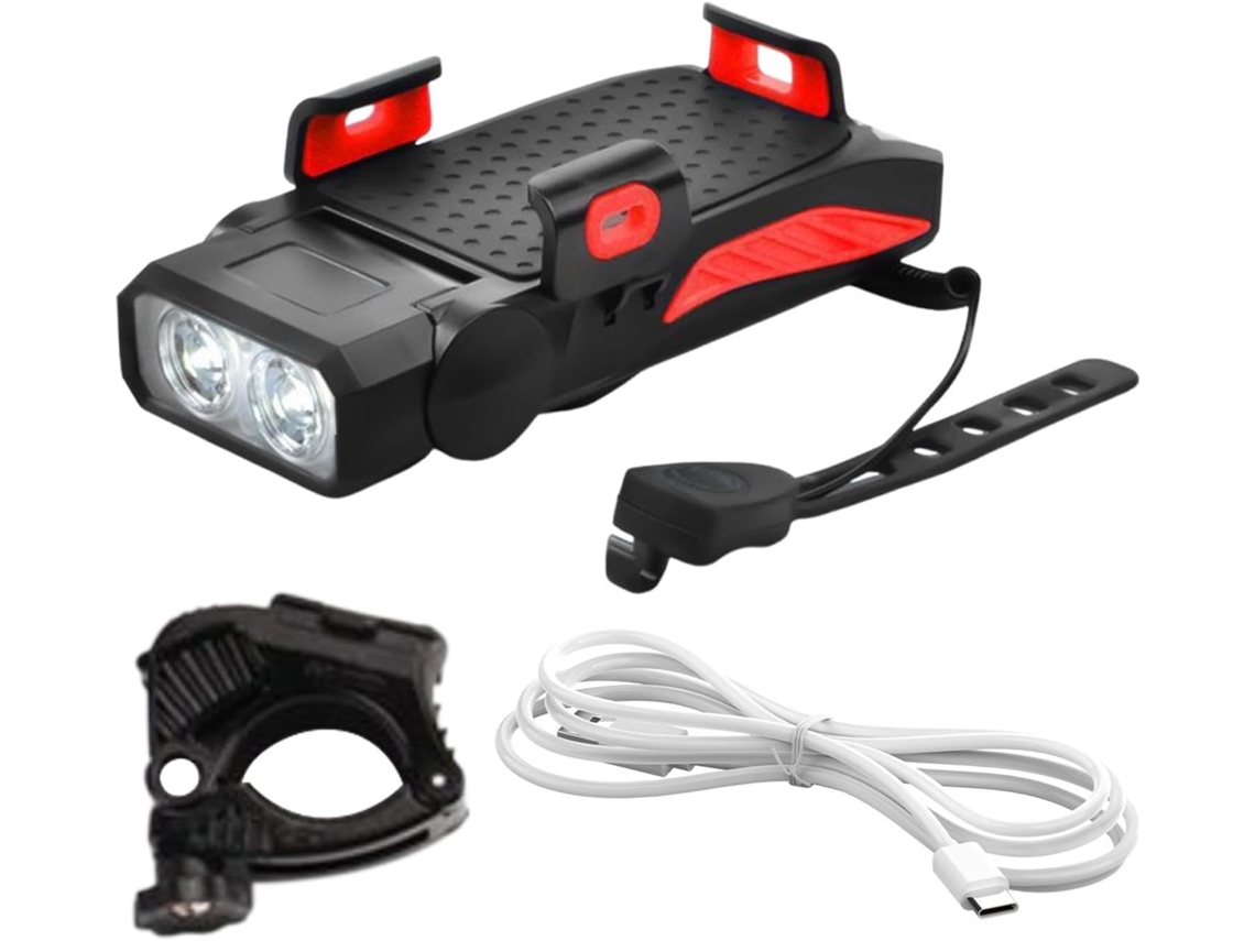 Bicicleta Com Suporte Para Celular, Super Brilhante Ciclismo Noturno,
