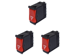 Conjunto De 3 Interruptores Pisca Alerta Emergência 1248200110 Para W124 W201 W202 500e 300ce 400e 190e 300d E320