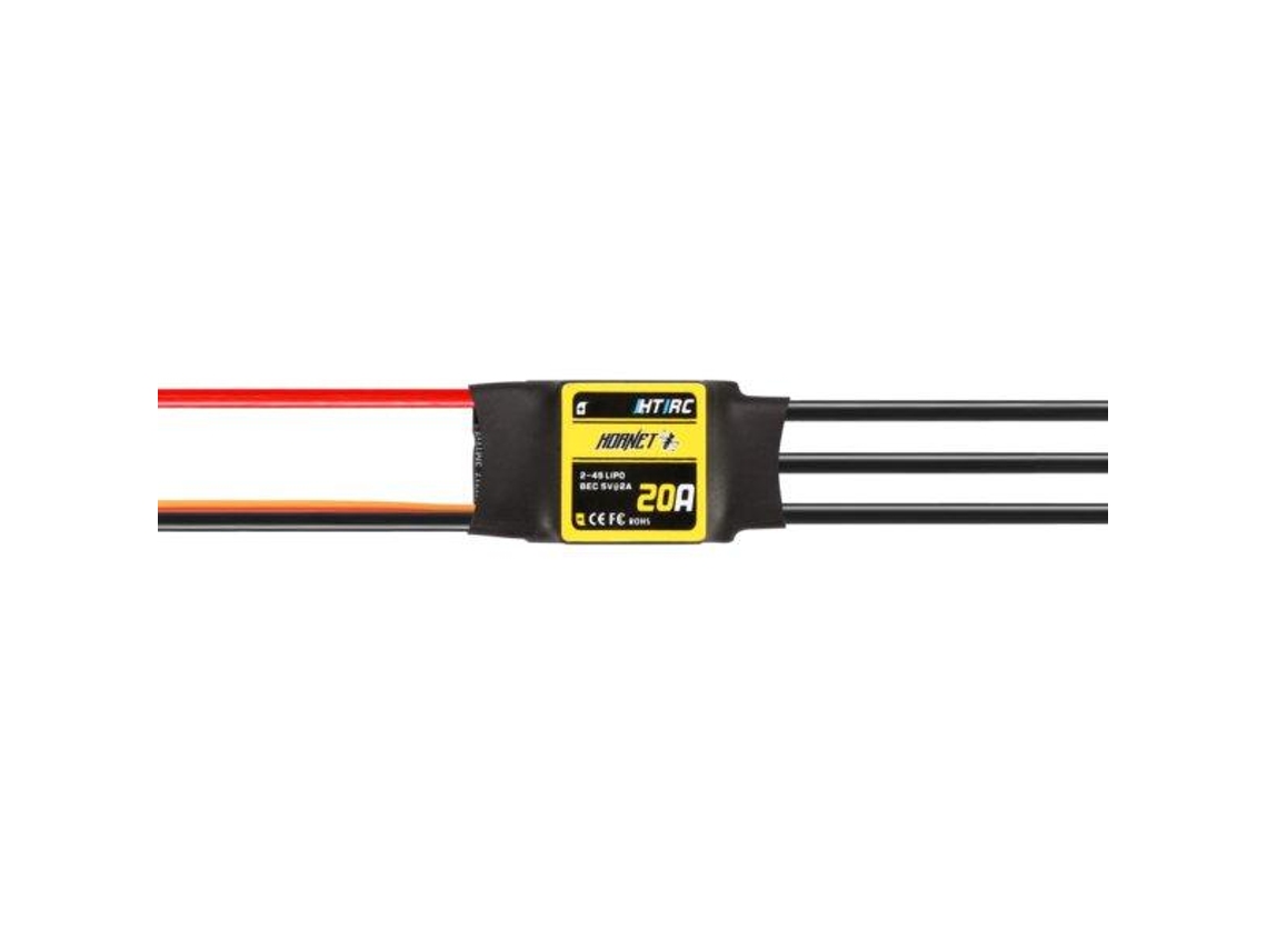 1 unidade Htirc Hornet Série 20a 2 4s Brushless ESCR com BEC 5v/2a para Aeromodelos MDUG