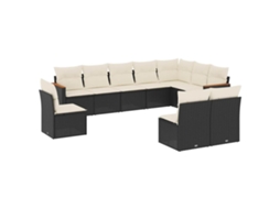 Garden Sofa Set, Garden Sofa Sets Vidaxl Preto Rattan / Vime (n/a)