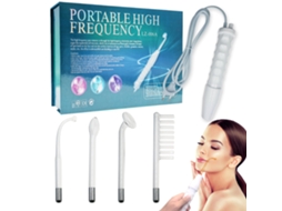 Kit De Cuidados Com A Pele, Incluindo Luz De Alta Frequência E Um Conjunto De 4 Peças Para Tratamento De Acne E Cuidados Com O Cabelo.