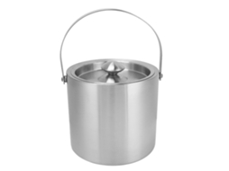 Cubo De Hielo De Acero Inoxidable 3l Doble Pared Aislado Con Tapa Para Cerveza Champán