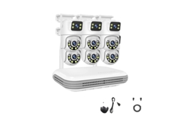 Sistema Cctv Sem Fio, Nvr 8ch, 4 Câmeras De Lente Dupla De 6mp, 8ch Nvr X 4 Cam, 8ch Nvr X 6 Câmera, Nenhum