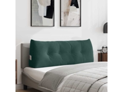 Vidaxl Travesseiro Para Costas Verde Escuro 120 X 24 X 50 Cm Veludo