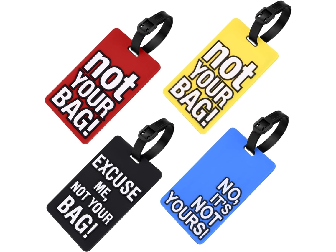 Conjunto de 4 Etiquetas Silicone com Letras em Inglês BRILVIBERA