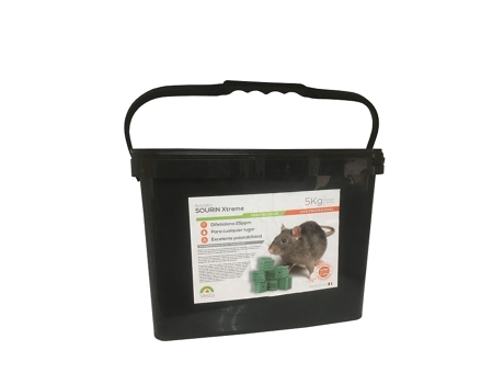 Raticida Sourin Xtreme Frap Bloque Bloques 5 kg Uso Profesional Difetialona Bloques 20 Gr VESTA