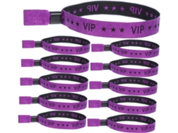 Conjunto de 20 pulseiras VIP Roxas em Prova d'Água para festas, identificação rápida em casamentos, shows e muito mais.