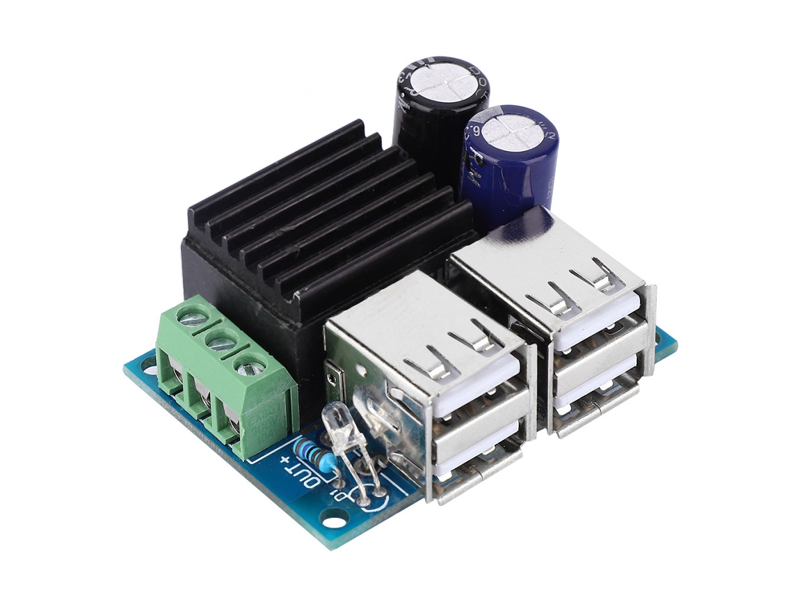Módulo Step-down 5v 4-usb Entrada Dc 12~40v