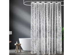 Cortina de Banho Antimofo STELASPLEN 180x200 Cm com 3 Ímãs e Argolas