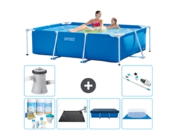 Piscina com Estrutura Retangular 220x150x60 Cm 7 peças S20003 INTEX