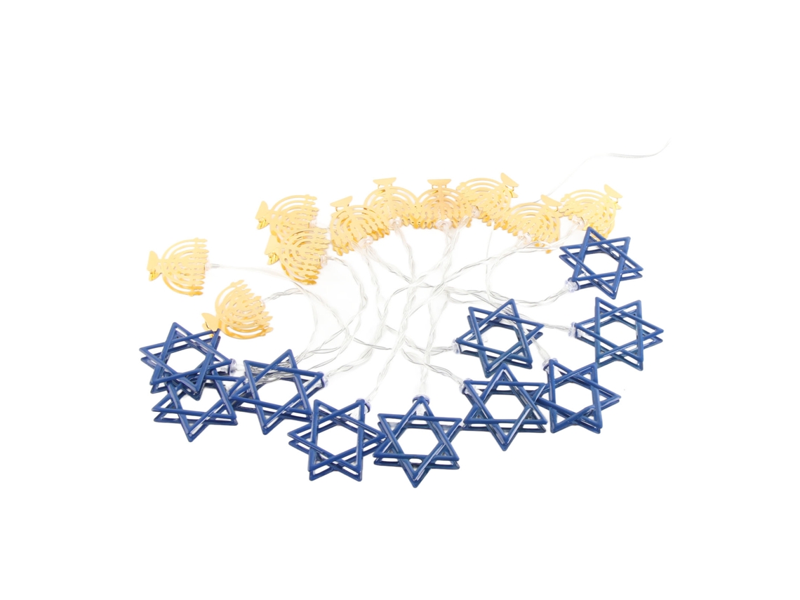 Luzes de Fita Hanukkah Led Estrela Hexagonal 3 Metros S/MARCA