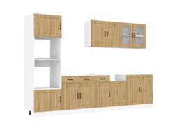 Kitchen Cabinet Set, Kitchen Cabinet Sets Vidaxl Marrom Madeira Processada (n/a)
