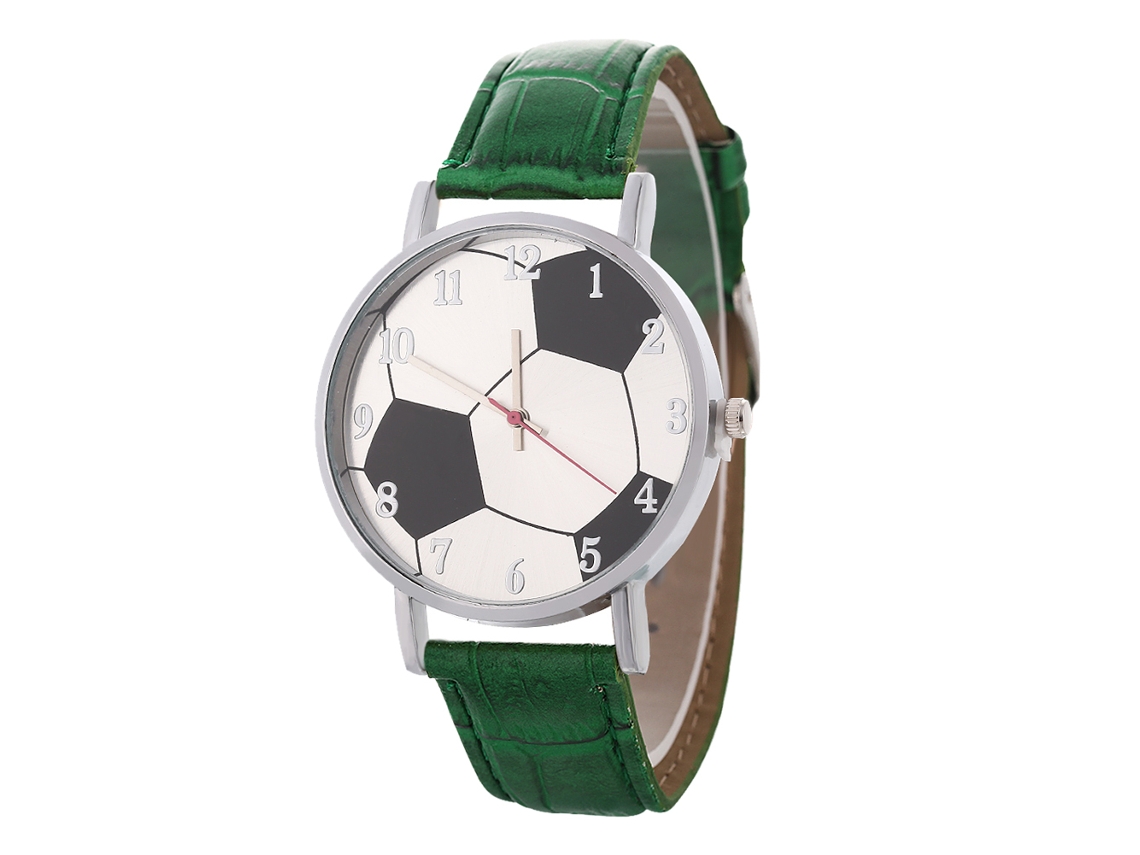 Relógio de quartzo unissex elegante e casual, ideal para presente de casais (verde)