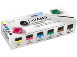 Tinta Seda KREUL Javana Conjunto Criativo 6 X 20 Ml