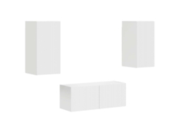 Conjunto Móvel TV 2 Peças Branco Madeira Processada MAISON EXCLUSIVE