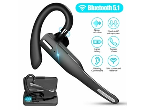 Kit Mãos Livres Bluetooth EALLC Trucker Wireless 5.1 com Microfone Duplo e Cancelamento de Ruído