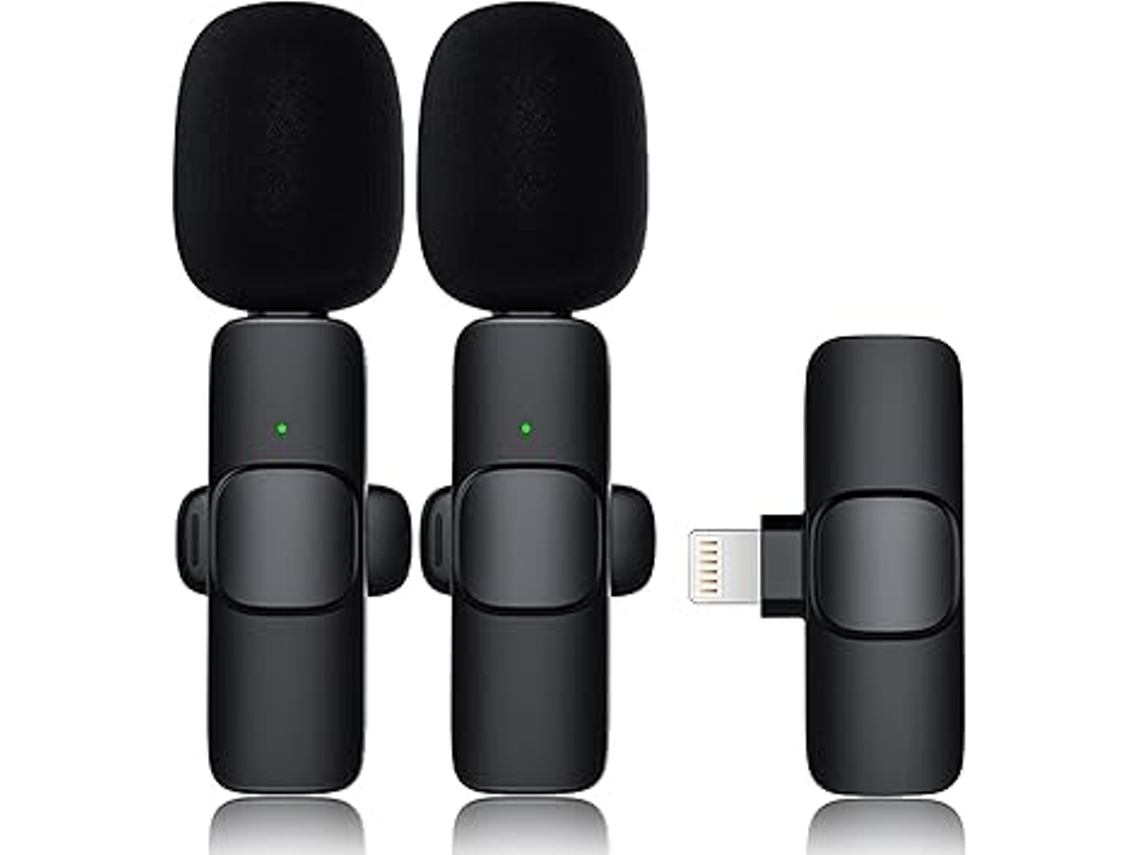 Microfone De Impacto Lapela Sem Fio Compatível Com Iphone Ipad, Mini Gravação Aquaforge