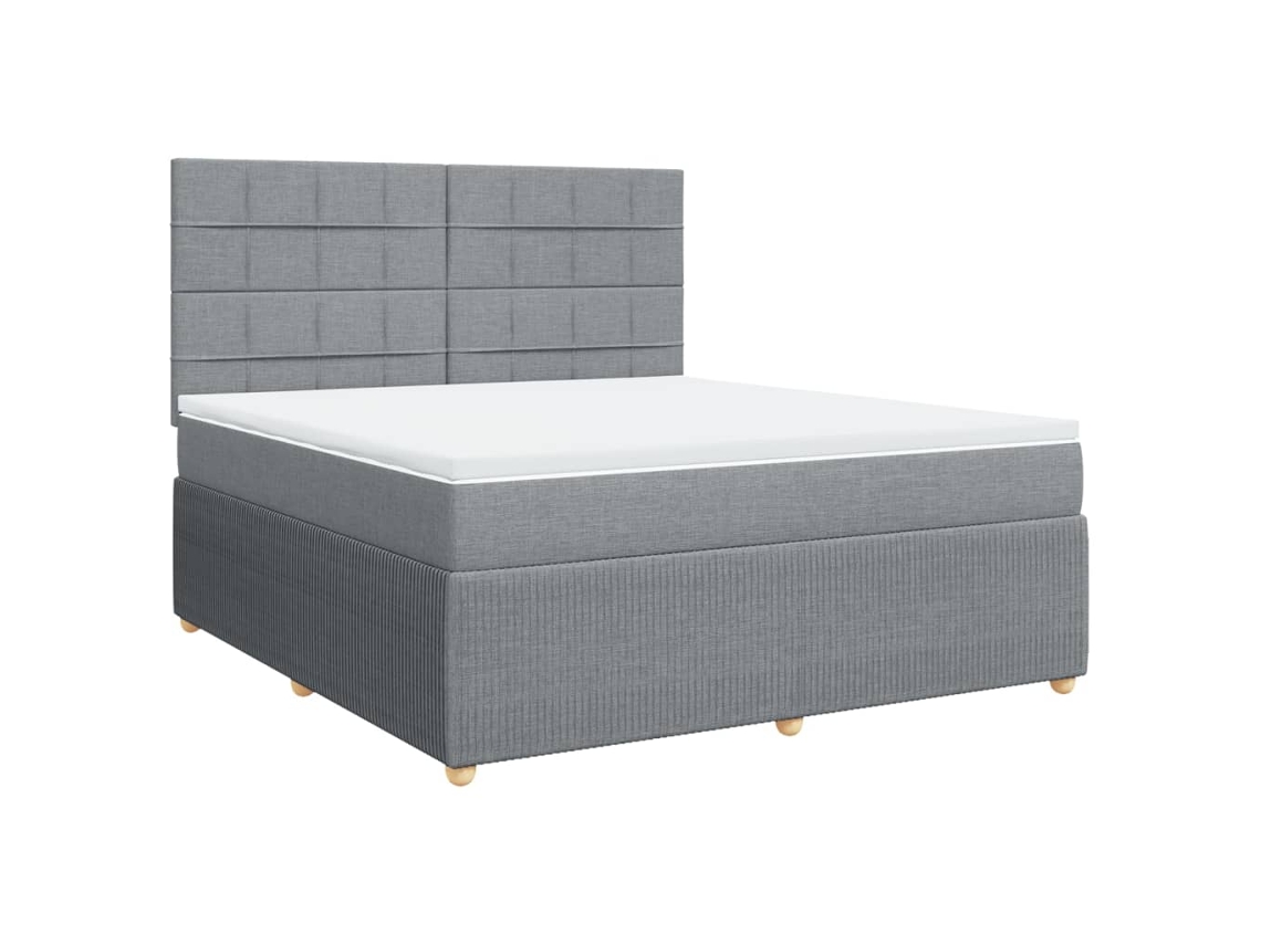 Box Spring Bed, Box Spring Beds Vidaxl Cinzeto Tecido (180 X 200 Cm)