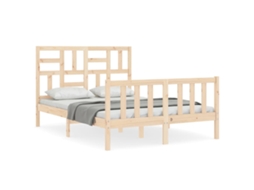 Cama Sem Colchão 140x200 Cm Madeira de Pinho Maciça MAISON EXCLUSIVE