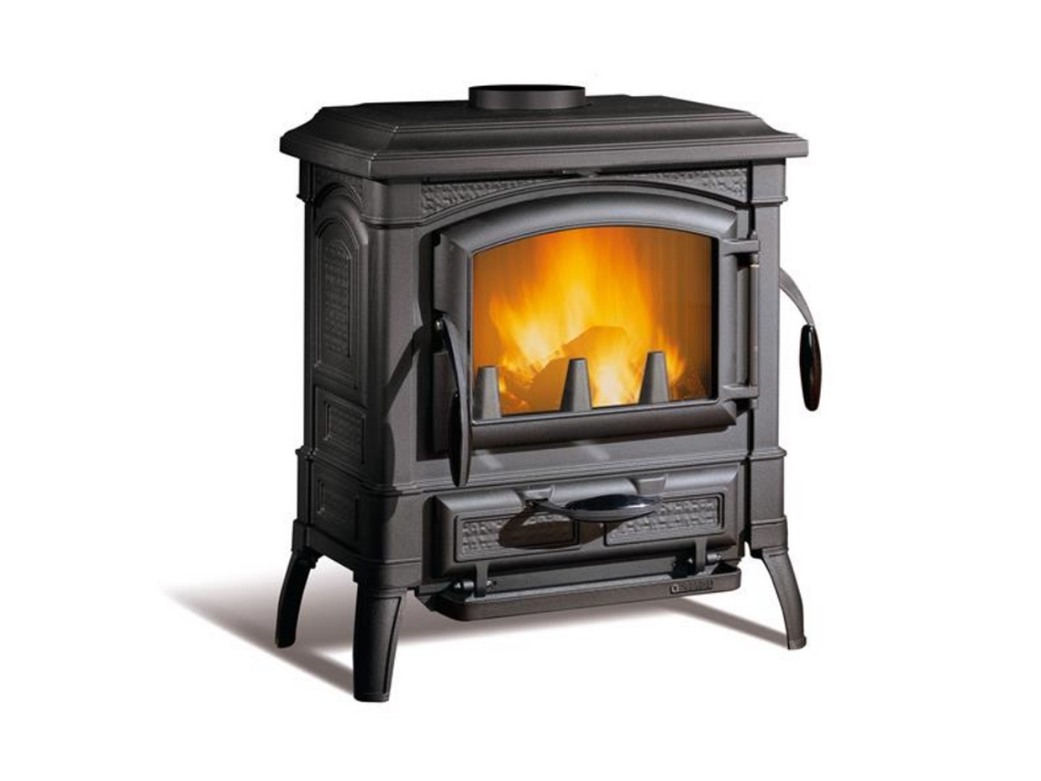Fogão a Lenha em Ferro Fundido 7 3Kw Preto Isettaevo4.0 NORDICA EXTRAFLAME