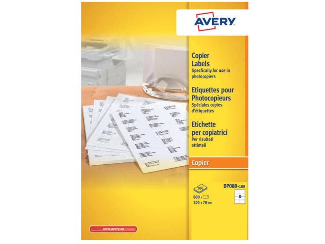 Etiquetas Autocolantes AVERY DP080-100